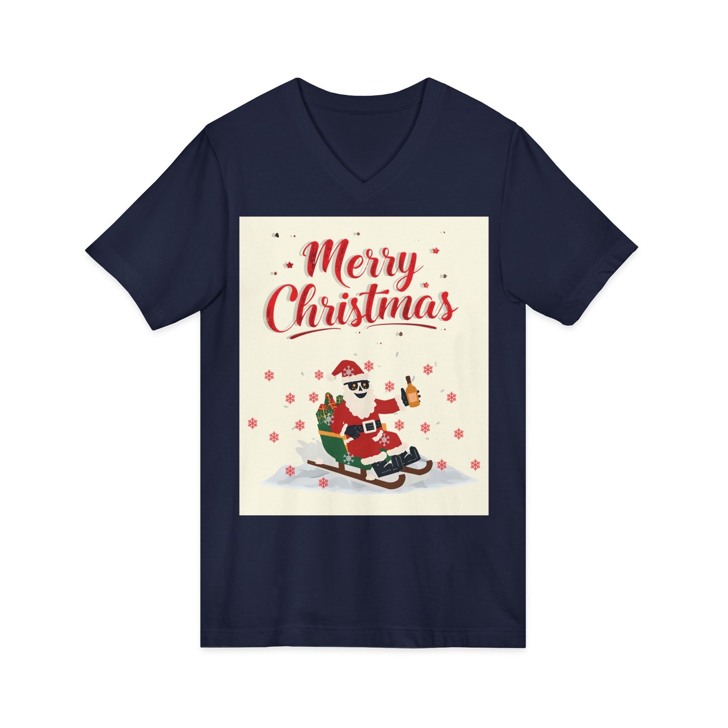 Unisex Jersey Short Sleeve V-Neck Tee