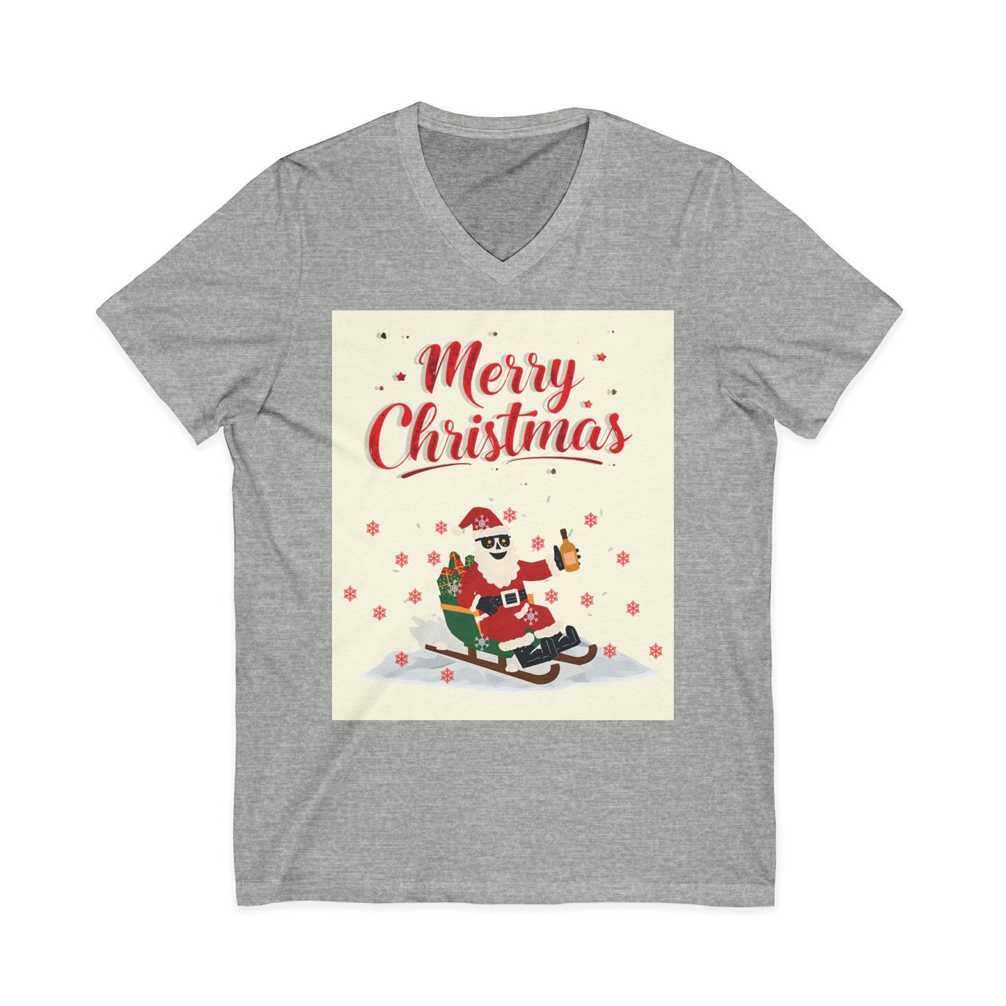 Unisex Jersey Short Sleeve V-Neck Tee