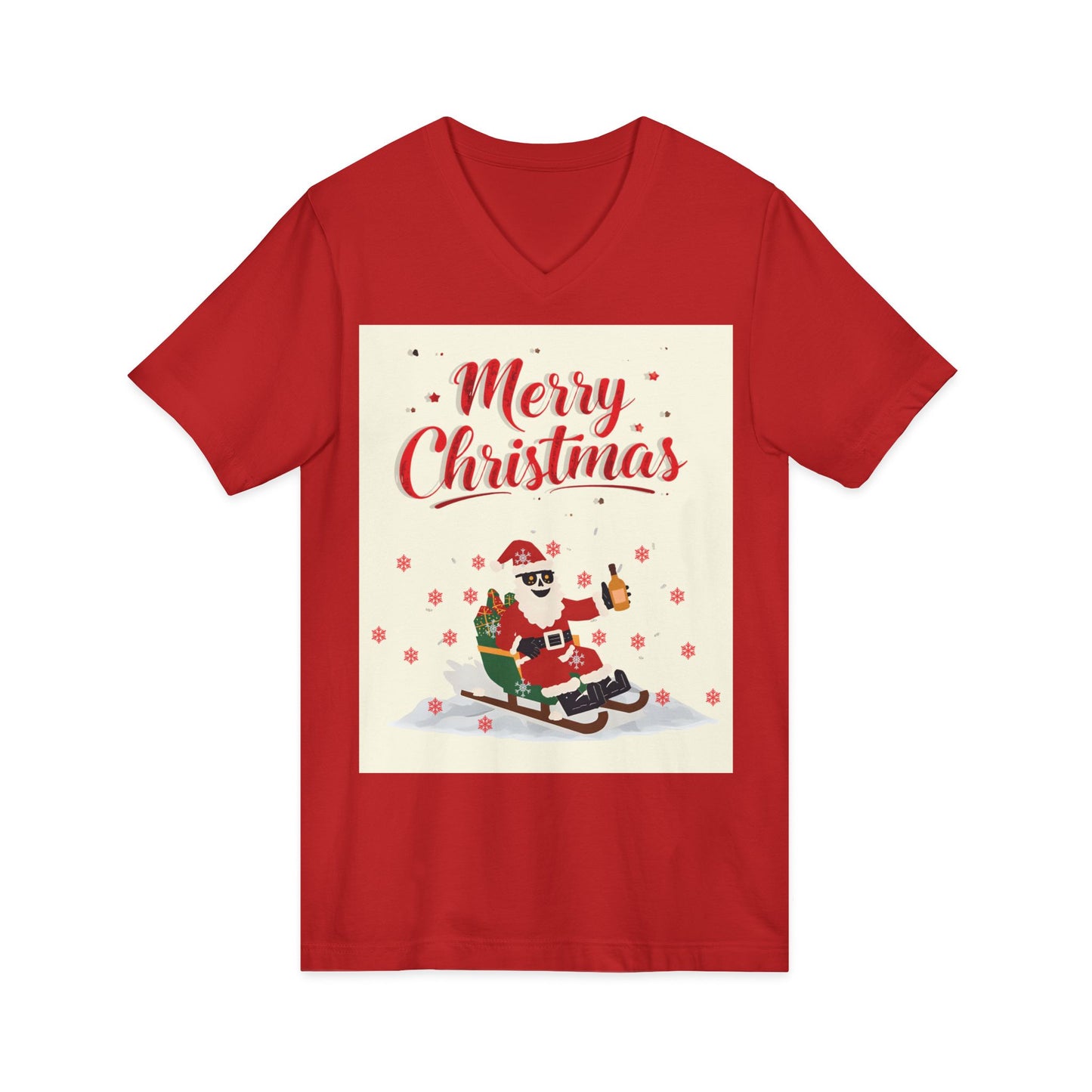 Unisex Jersey Short Sleeve V-Neck Tee