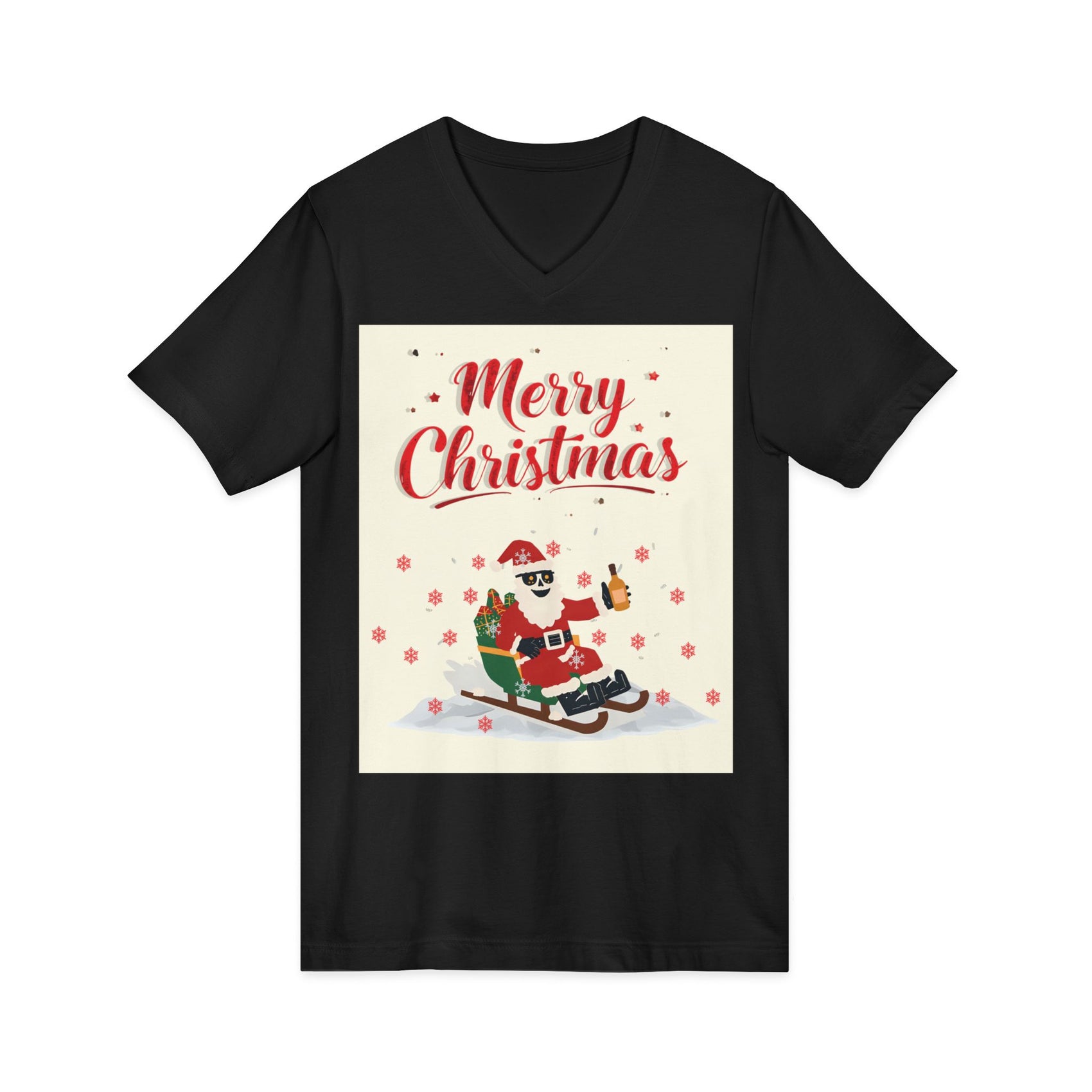 Unisex Jersey Short Sleeve V-Neck Tee