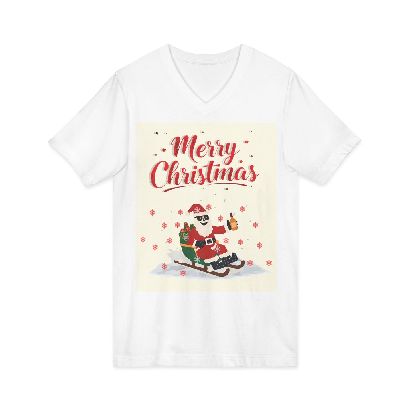Unisex Jersey Short Sleeve V-Neck Tee