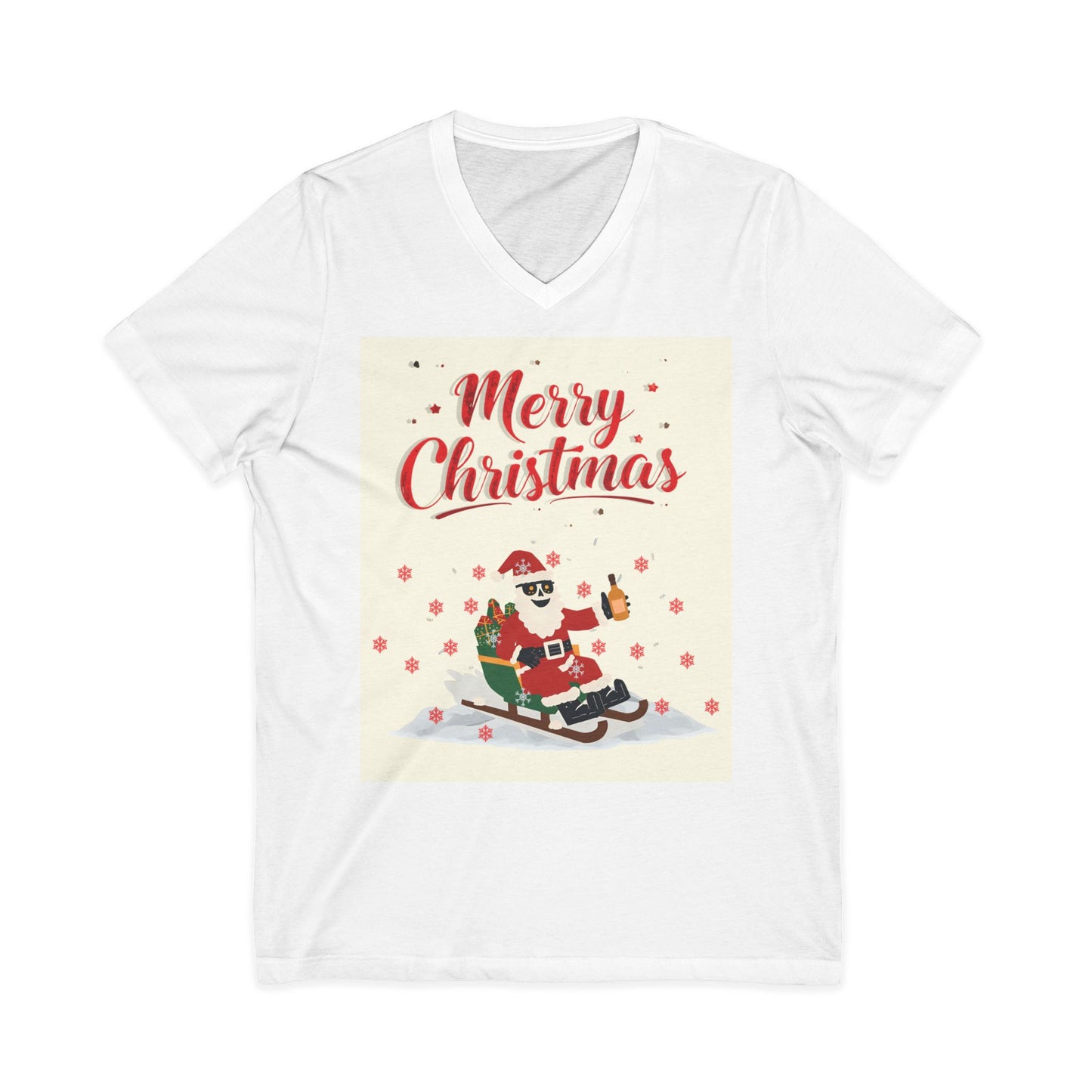 Unisex Jersey Short Sleeve V-Neck Tee