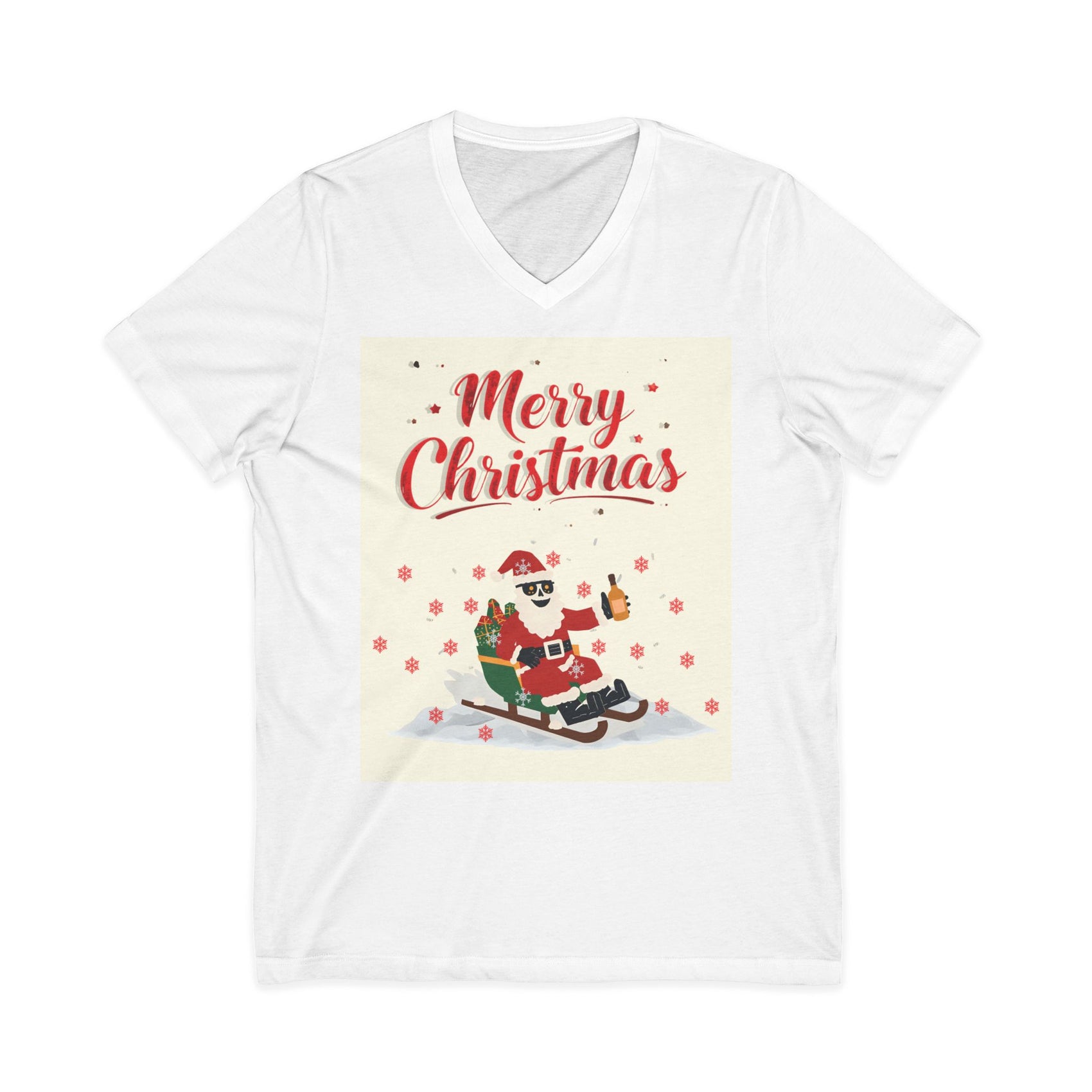 Unisex Jersey Short Sleeve V-Neck Tee