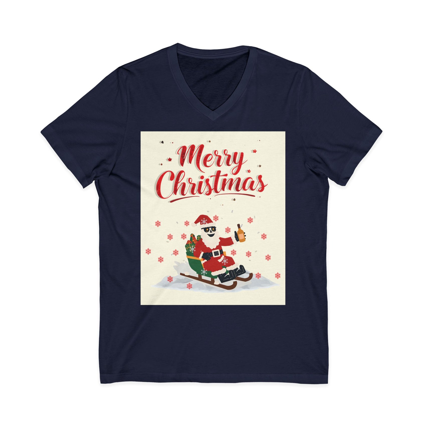Unisex Jersey Short Sleeve V-Neck Tee