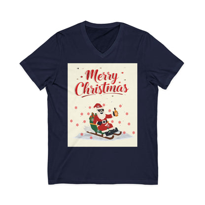 Unisex Jersey Short Sleeve V-Neck Tee