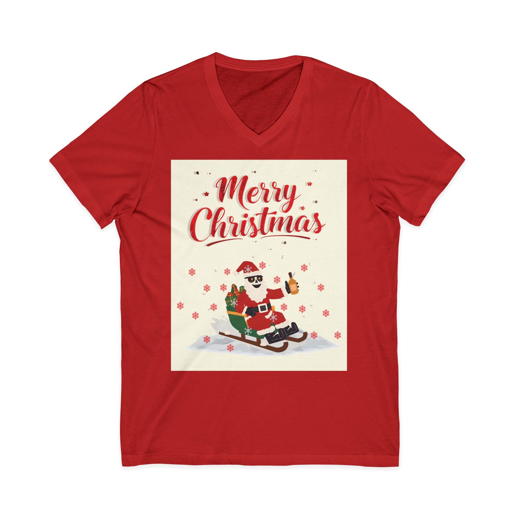 Unisex Jersey Short Sleeve V-Neck Tee