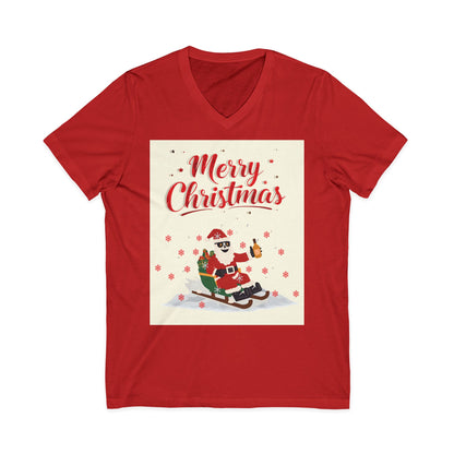 Unisex Jersey Short Sleeve V-Neck Tee